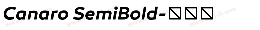Canaro SemiBold字体转换